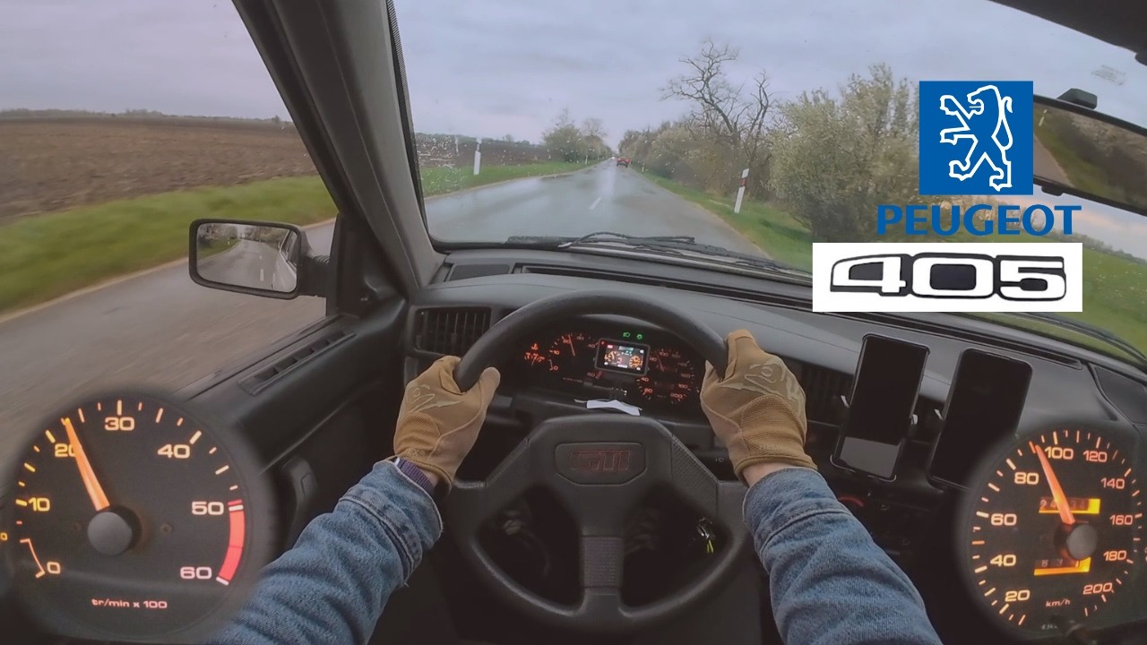 1991 Peugeot 405 1.8 TD (66 kW / 90 HP) POV Drive | The Last Real French Old Diesel Sedan