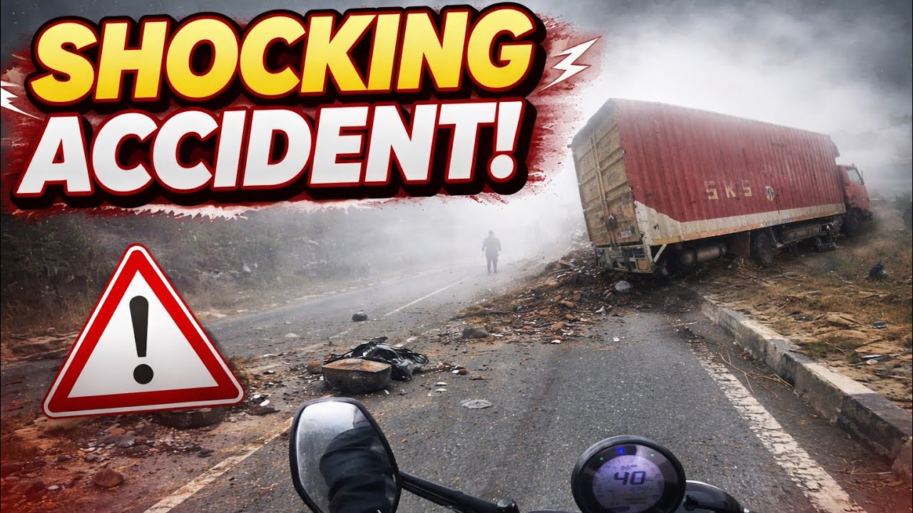 Live accident 😱 | Truck Palat Gya Itni Fog 😰|  Sare Thik Ho Bs 🥺 | Way to Kajla | HR 21 RONIN