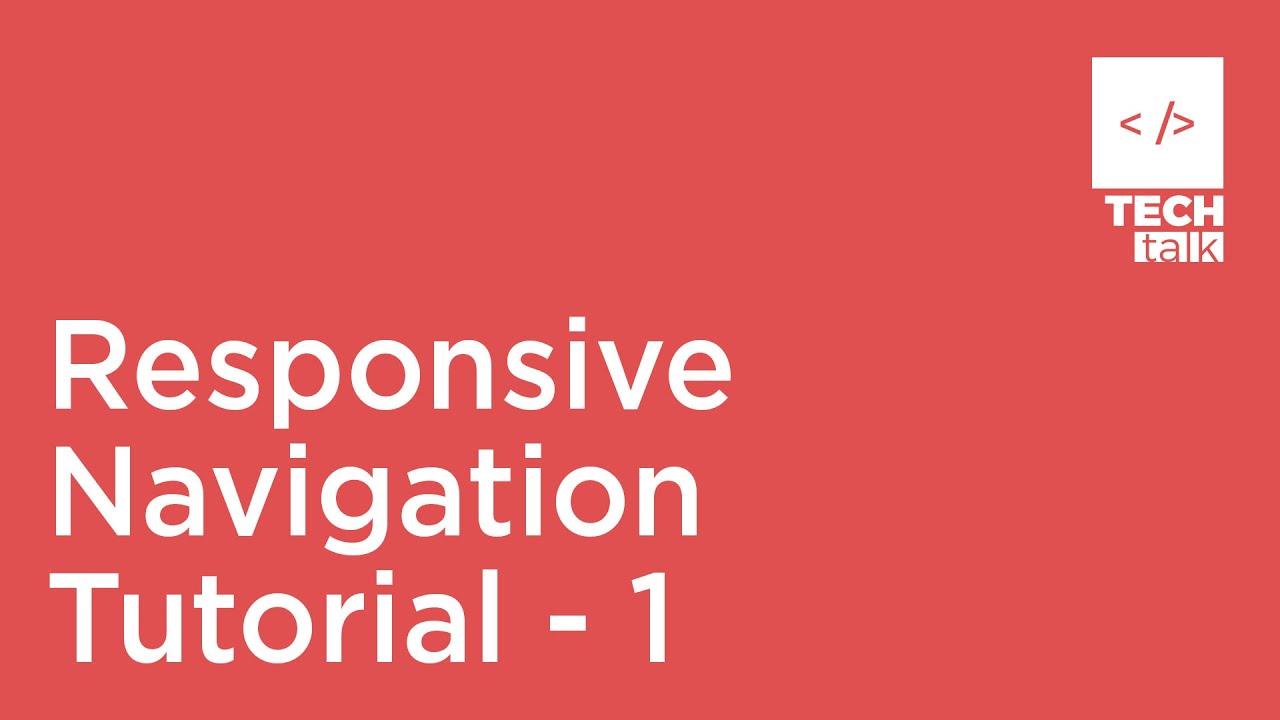 Responsive Navigation Part 1 HTML