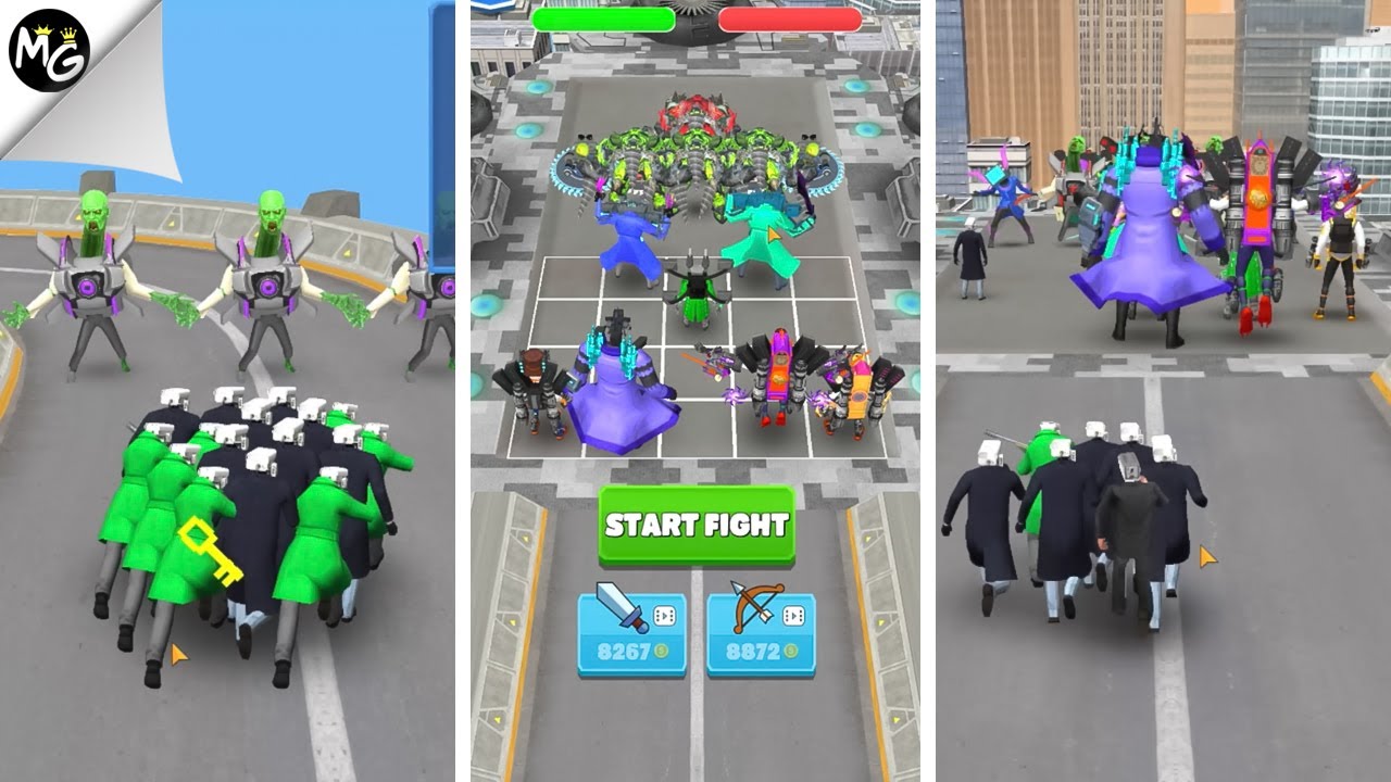 Menyatukan Titan Clock Man Menjadi Titan Kameramen Dan TV Man | Game Master Zombie Battle