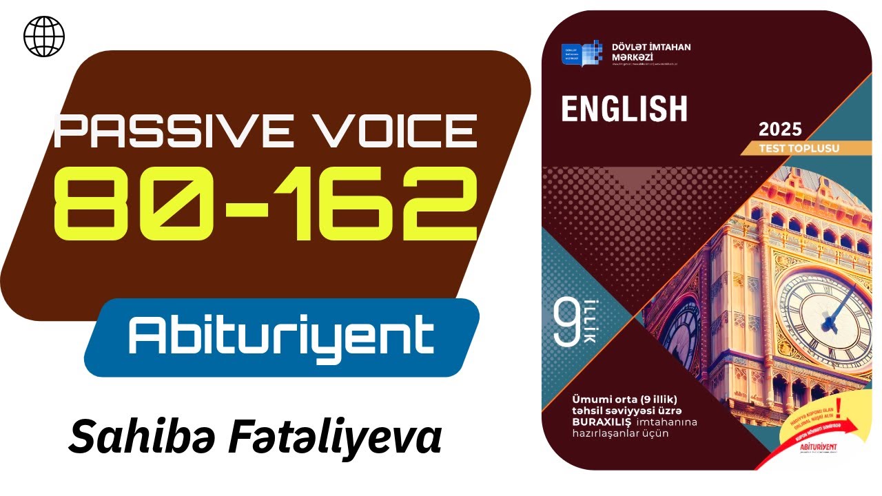 Passive voice 80-162 | İngilis dili test toplu 2025 | 9 illik