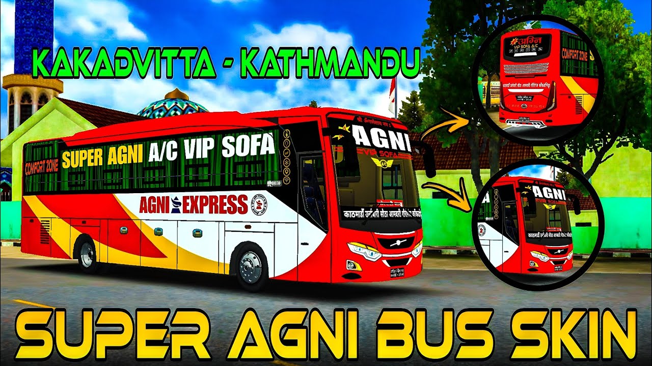 NEW SUPER AGNI AIRBUS SKIN || KAKADVITTA - KATHMANDU || MR. X BUSSID