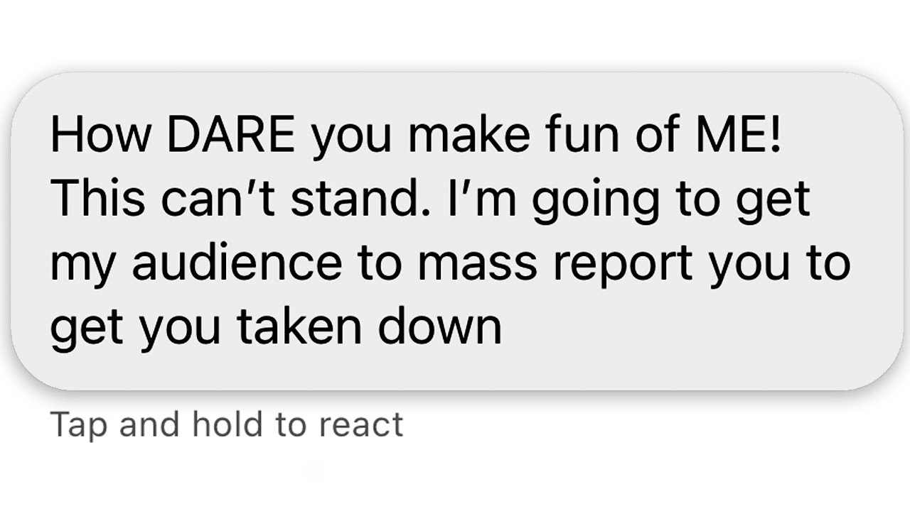 This Influencer Tried to Take My Channel Down