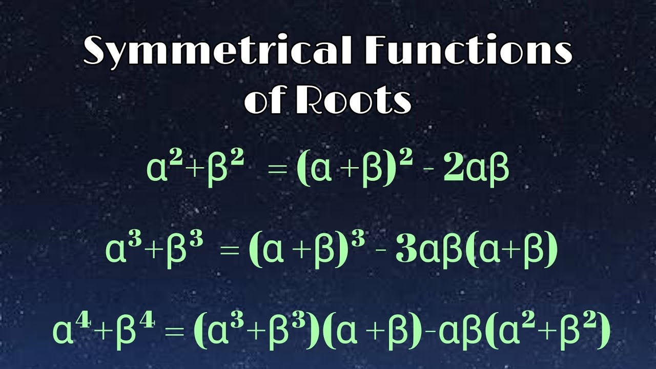 Symmetrical Functions of Quadratic Roots