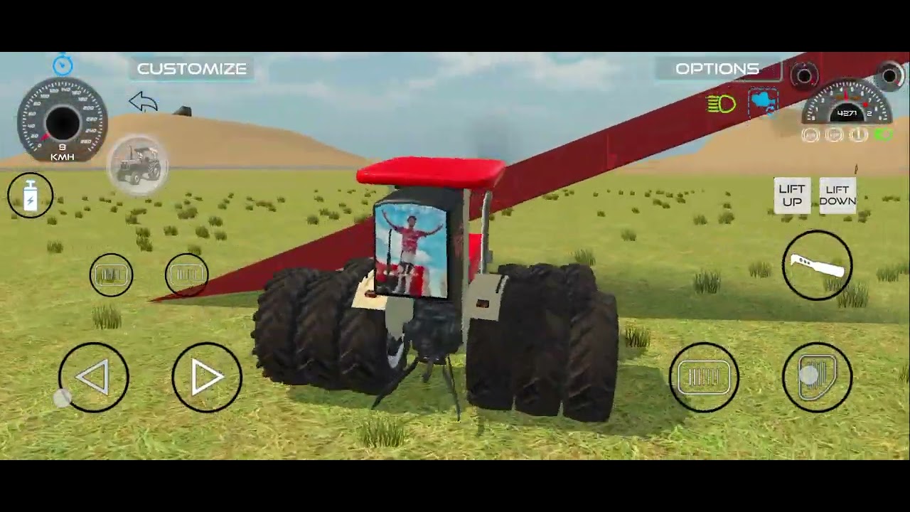Nishu bhai stand karte hue Apne Mahindra tractor se