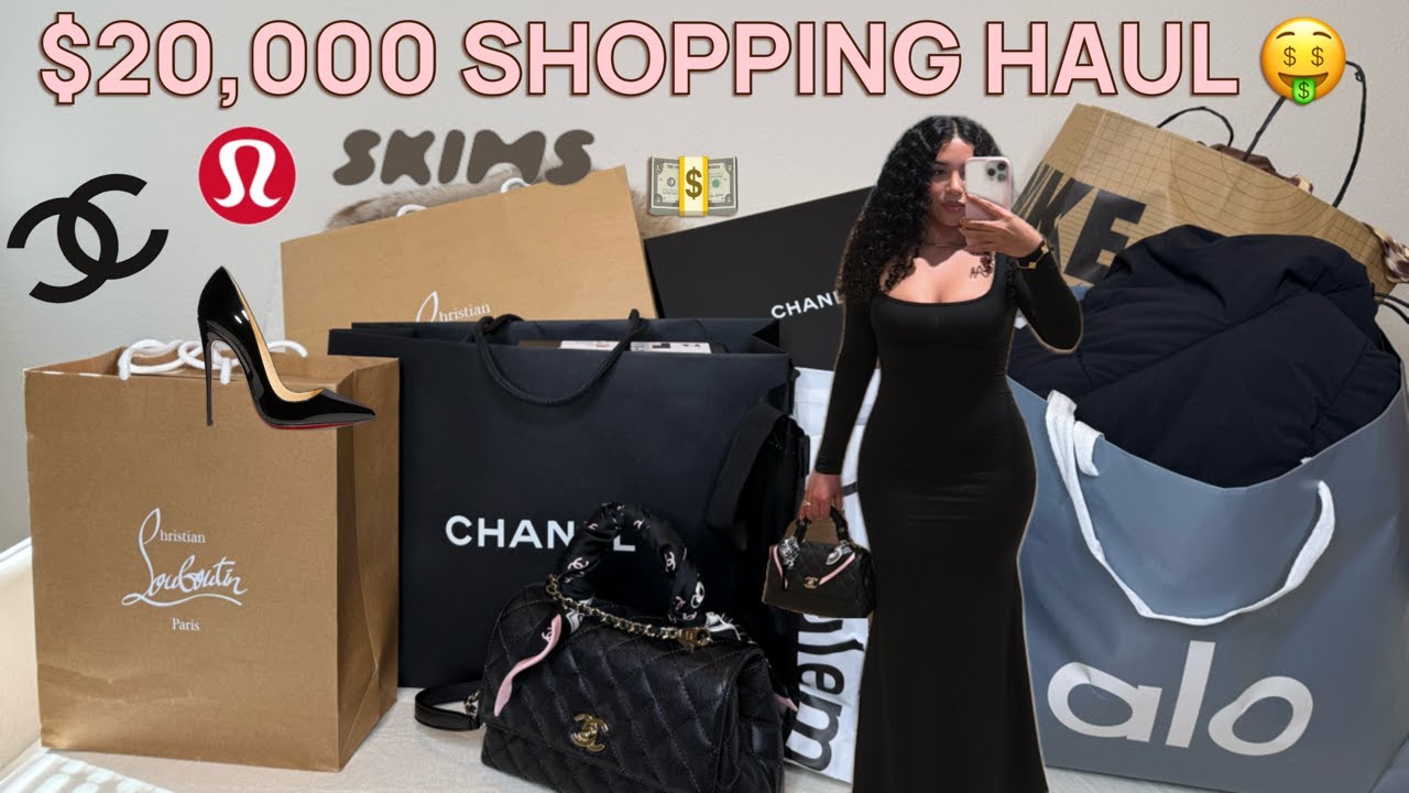 РАСПАКОВКА РОСКОШНЫХ ВЕДЕР НА 20 000 ДОЛЛАРОВ🛍️: CHANEL, CHRISTIAN LOUBOUTIN, SKIMS, IAMGIA, LULU...