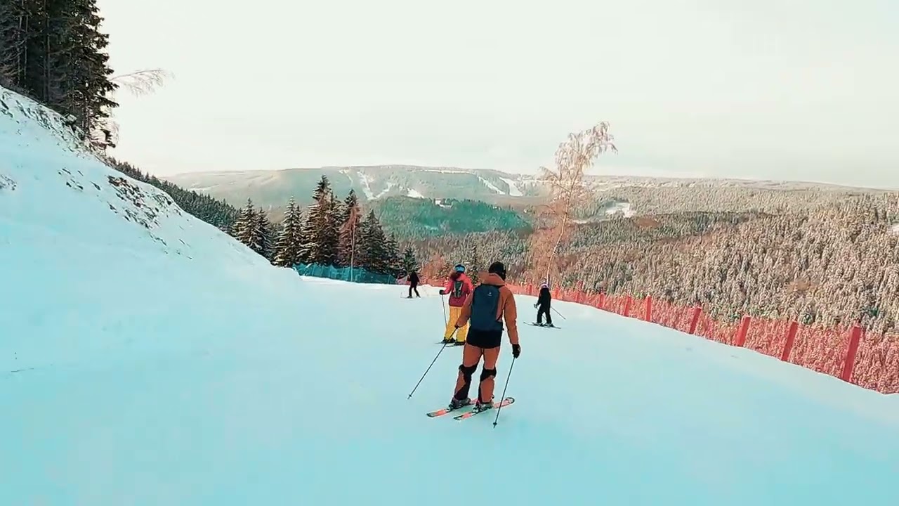 Abfahrt Piste 2️⃣8️⃣ am Klinovec (Keilberg) in 🇨🇿 (4K) ⛷️⛷️