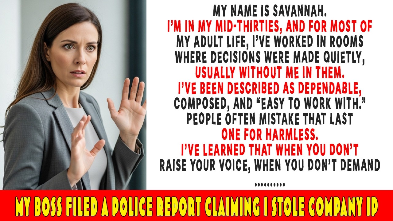 My Boss Filed a Police Report Accusing Me of IP Theft — He Didn’t Know I Was Watching