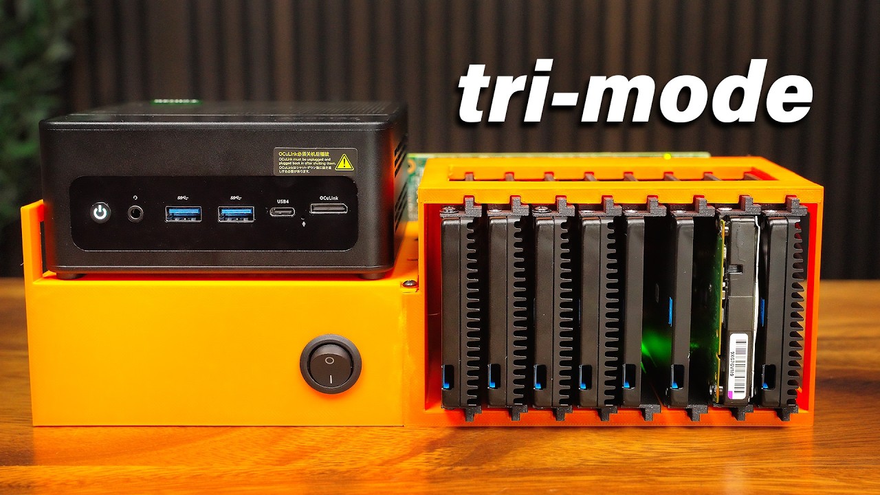 I made a custom tri-mode NAS...with a Mini PC