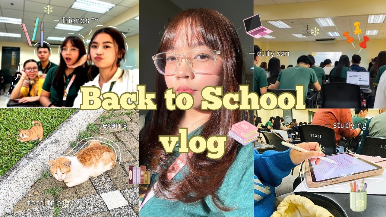 back to school vlog 📔🖇️ | study with me, exam prep 📝, sponty food trips, and duty days 🩺