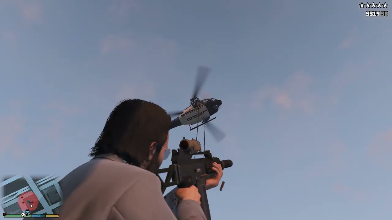 GTA 5 Michael's Police Station Massacre + Epic Five Star Wanted Level Escape