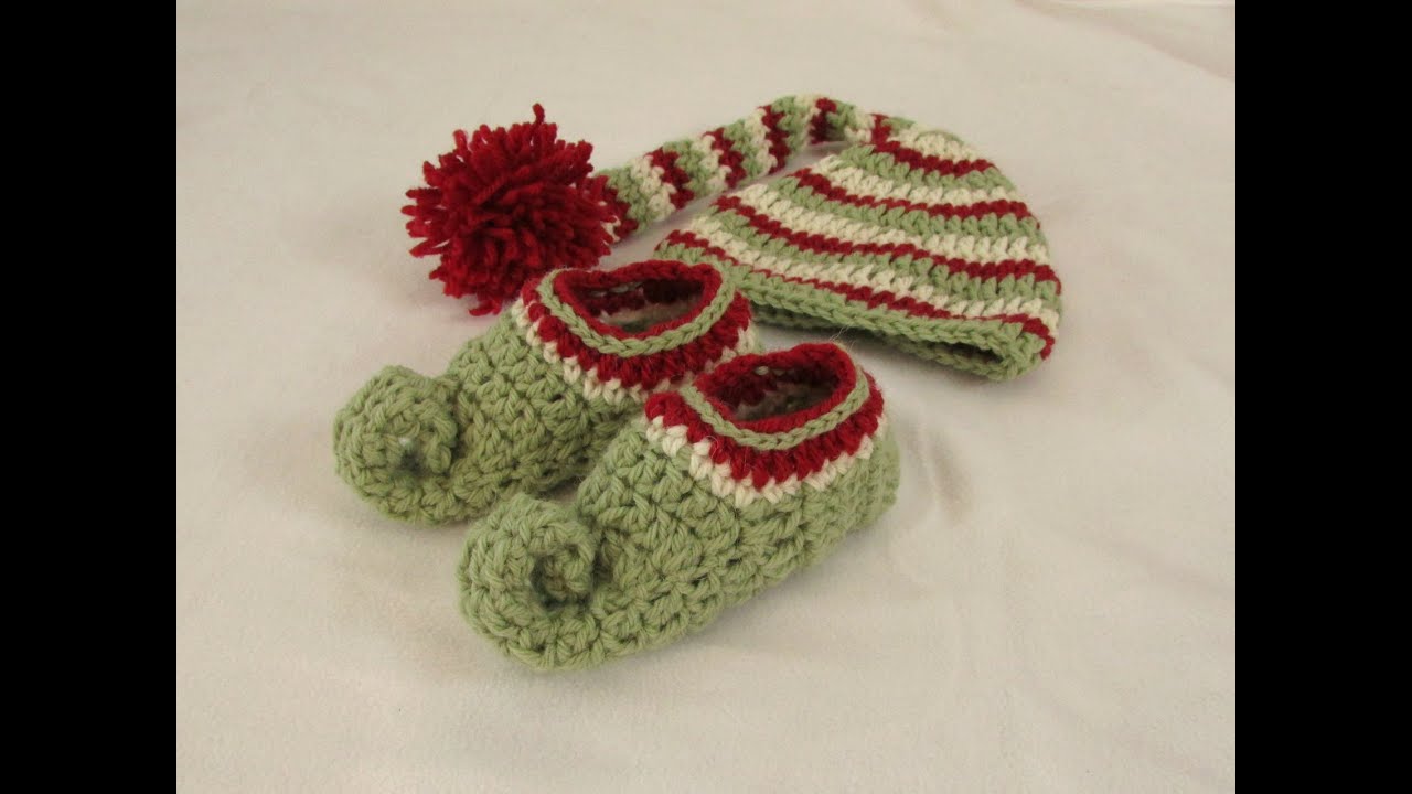 How to crochet a children's elf hat - crochet Christmas elf set PART 1