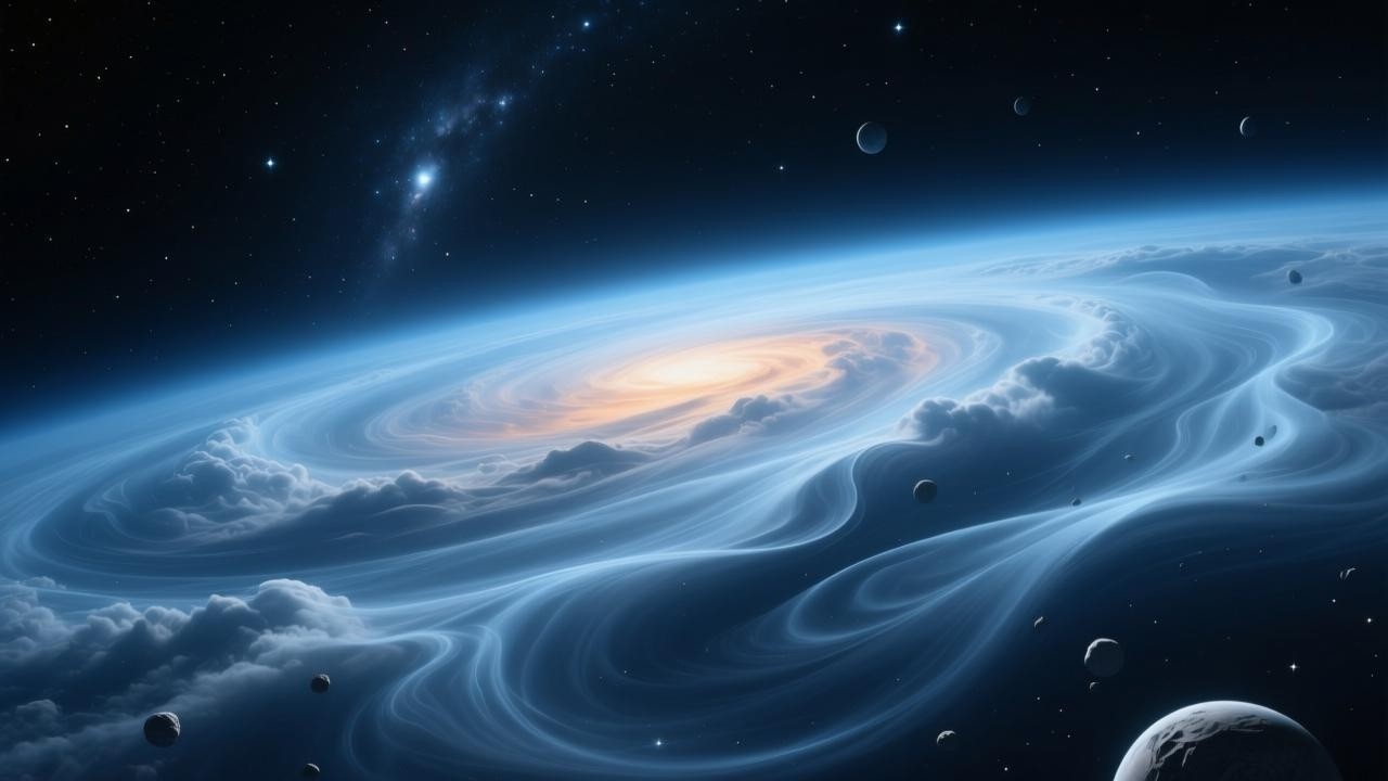 A Wide Cosmic Stillness Where Attention Loosens and the Night Feels Quietly Endless