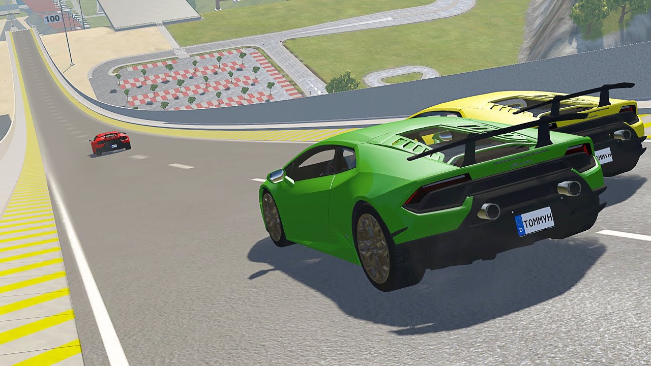 Realistis mobil melompat berkecepatan tinggi #2 - BeamNG Drive