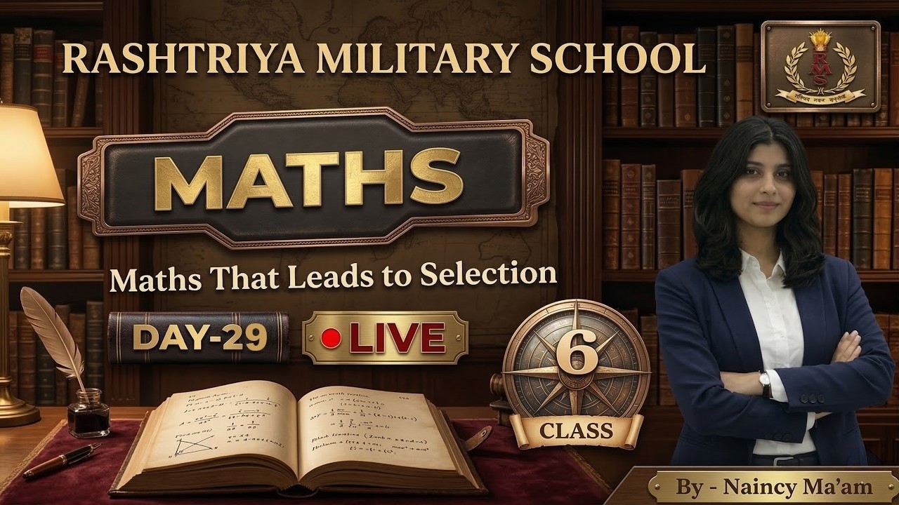 RMS Maths Class 6 | Day 29 | Selection Oriented Maths | Naincy Ma’am |RMS Entrance Maths Preparation