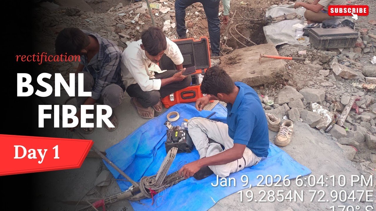 Ajj bsnl k liyea fiber rectification kr raha tha | bsnl Fiber Rectification work | Optical Fiber  
