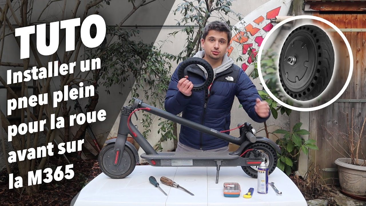 TUTO - Installer un pneu plein sur la roue avant de la Xiaomi M365