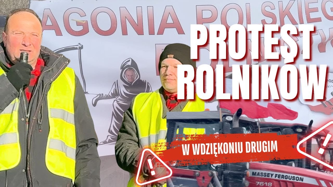 Protest rolników w Wdziękoniu Drugim.