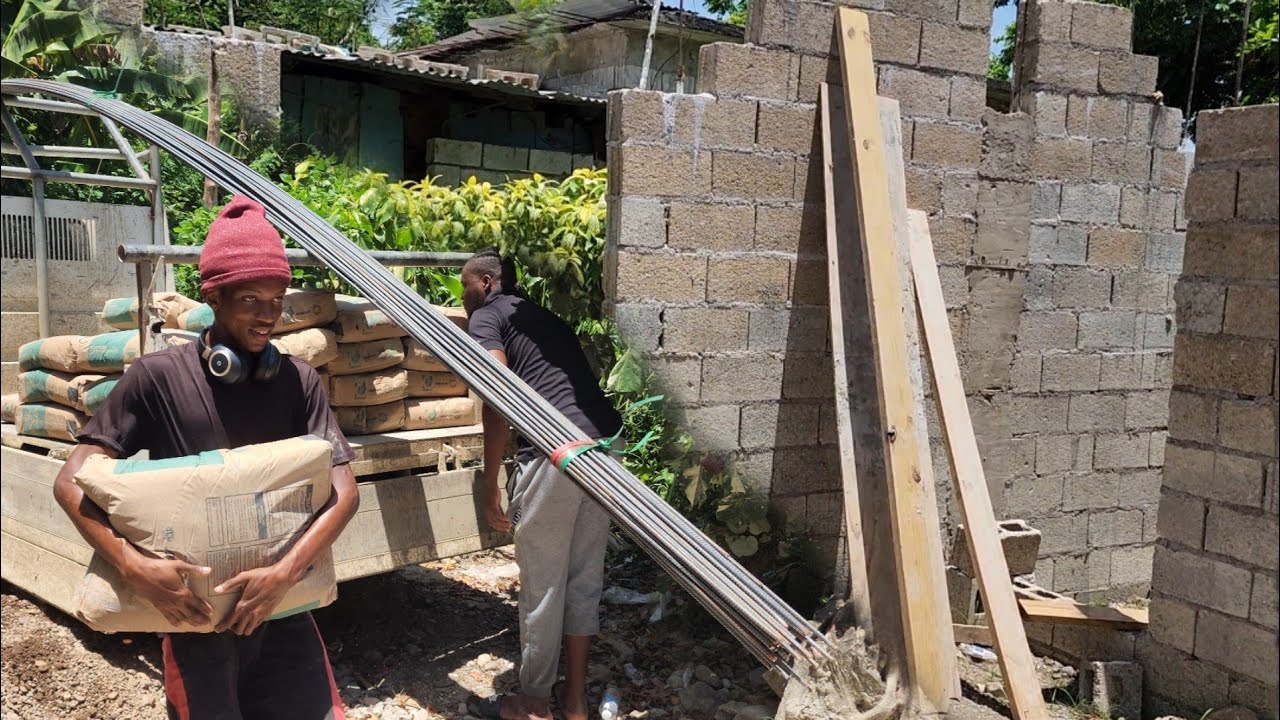 buying materials for the house work to continue cements || steel || nail