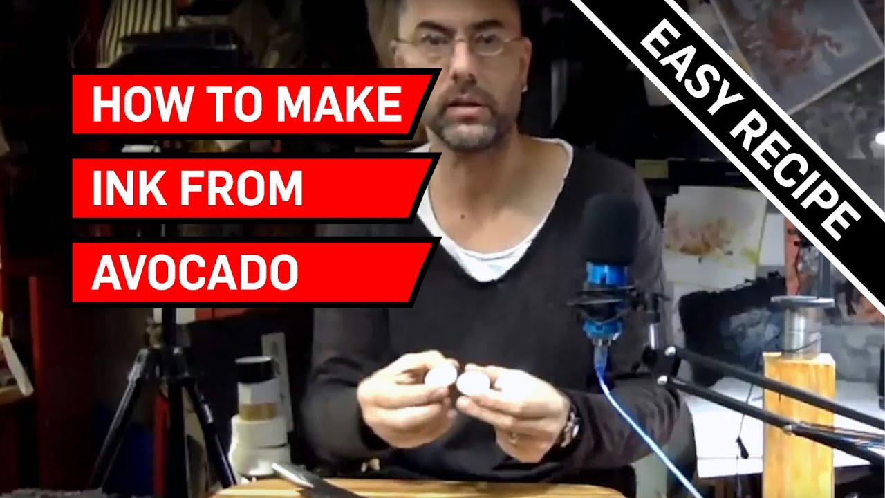 How to make ink from avocado