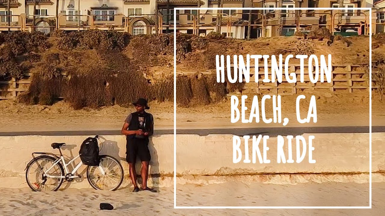 Huntington Beach CA Relaxing Bike Ride POV & Drone footage