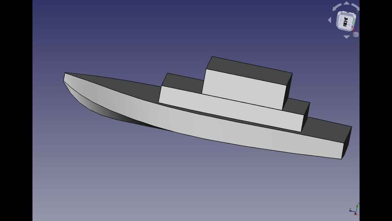 FreeCad Корпус катера