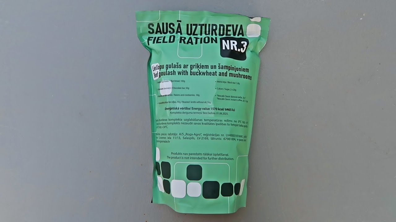 New Generation Latvian MRE 2022 Meals Ready to Eat