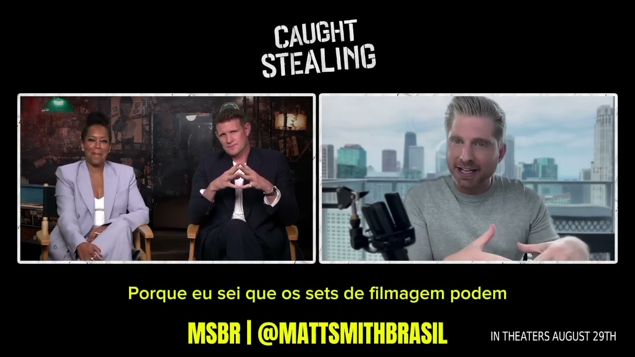 Matt Smith and Regina King Interview with Jake's Take Promoting Caught Stealing (legendado PT/BR)