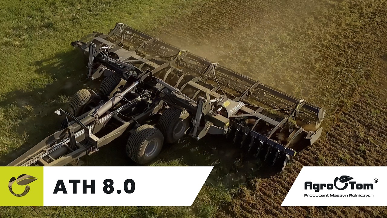 Brona talerzowa/Agregat talerzowy ATH 8.0 z systemem transportowym marki AGRO-TOM