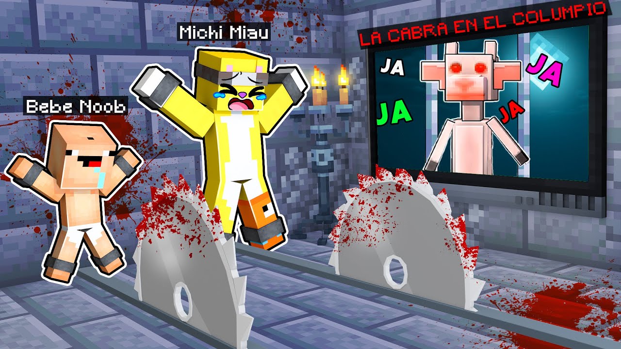 IMPOSIBLE SOBREVIVIR A LAS TRAMPAS MORTALES DE LA CABRA EN EL COLUMPIO 😱 MINECRAFT TRAMPAS RETO