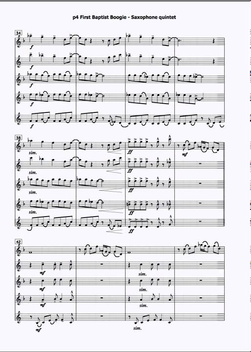 Saxophone Quintet - 