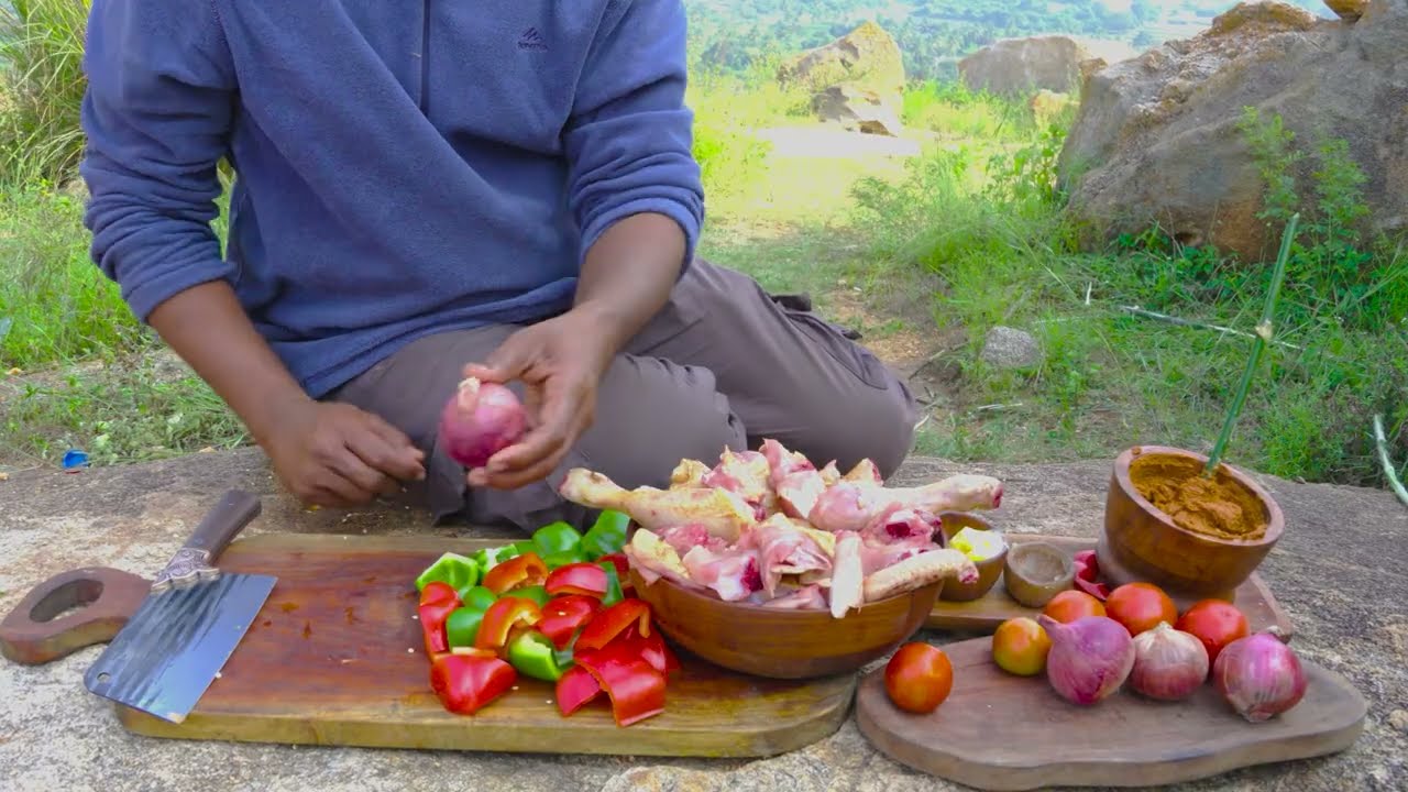 Camping & Cooking Chicken Skewers | Outdoor Cooking ASMR