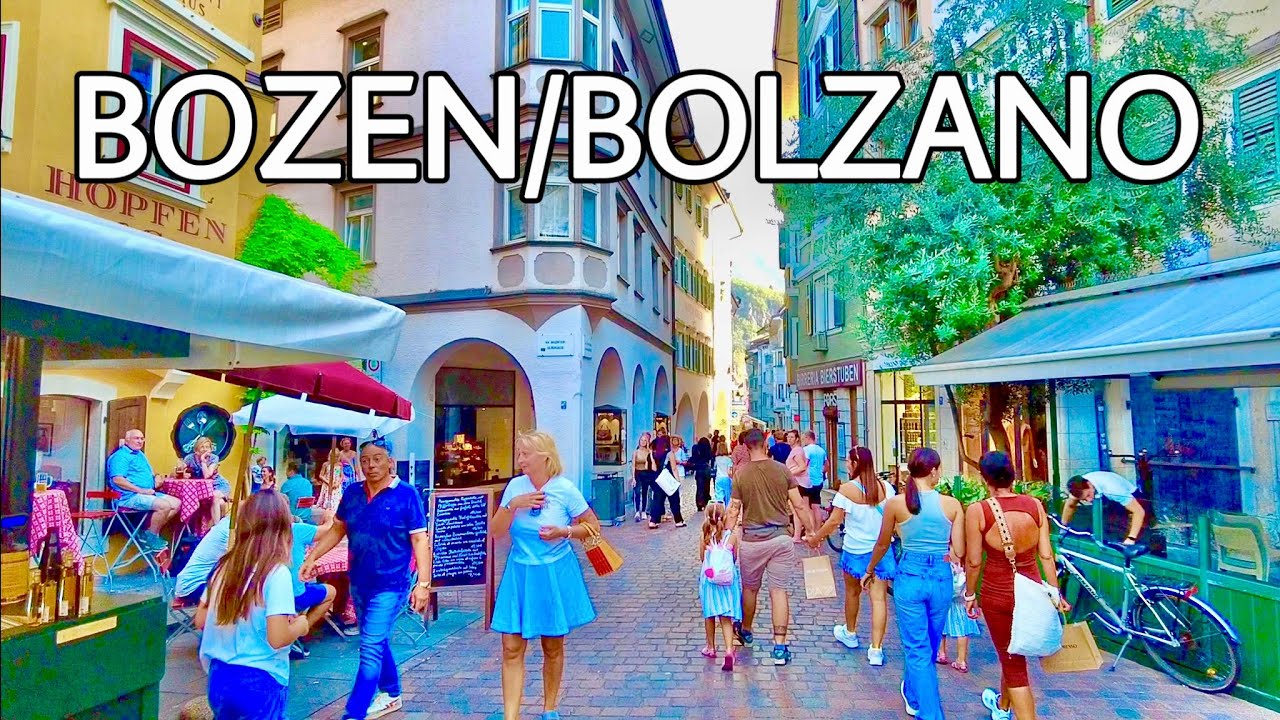 Bolzano Italy South Tyrol - A Walking Tour during  Bozen City Festival 4K HDR 🇮🇹
