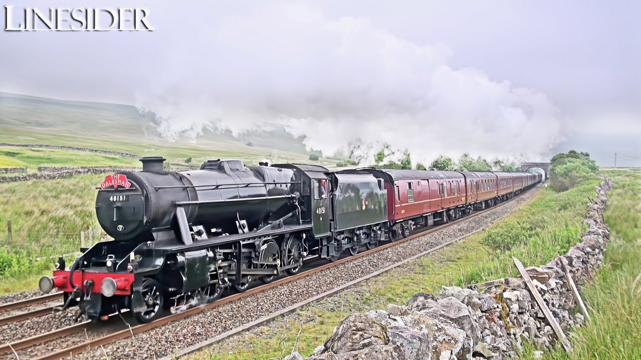 Stanier 8F Sustains 32mph Over Ais Gill With 13 On