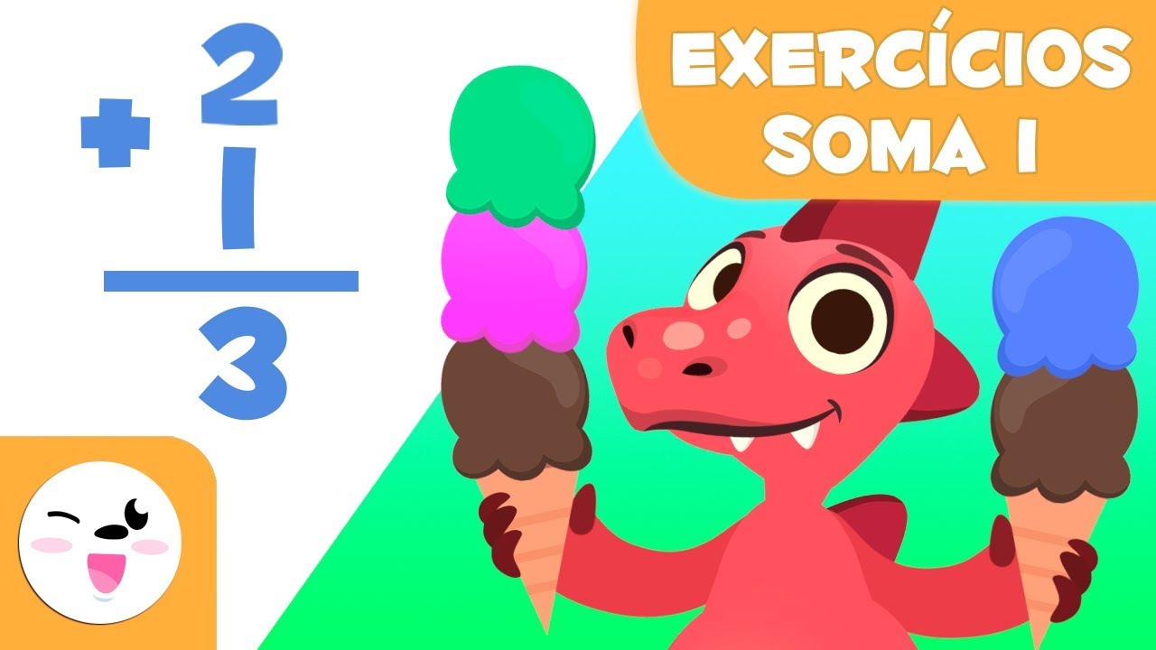 Exercícios de soma para crianças - Aprendendo a somar com o Dino - Matemática para crianças