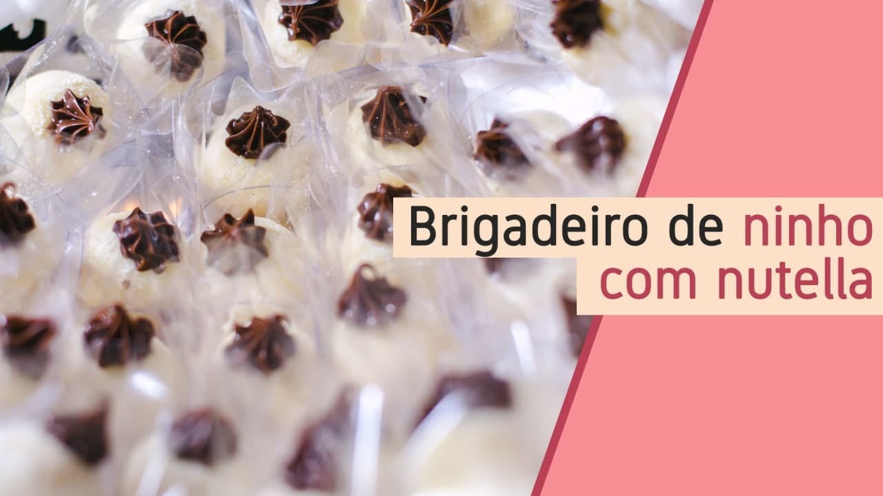 Brigadeiro de ninho recheado com nutella