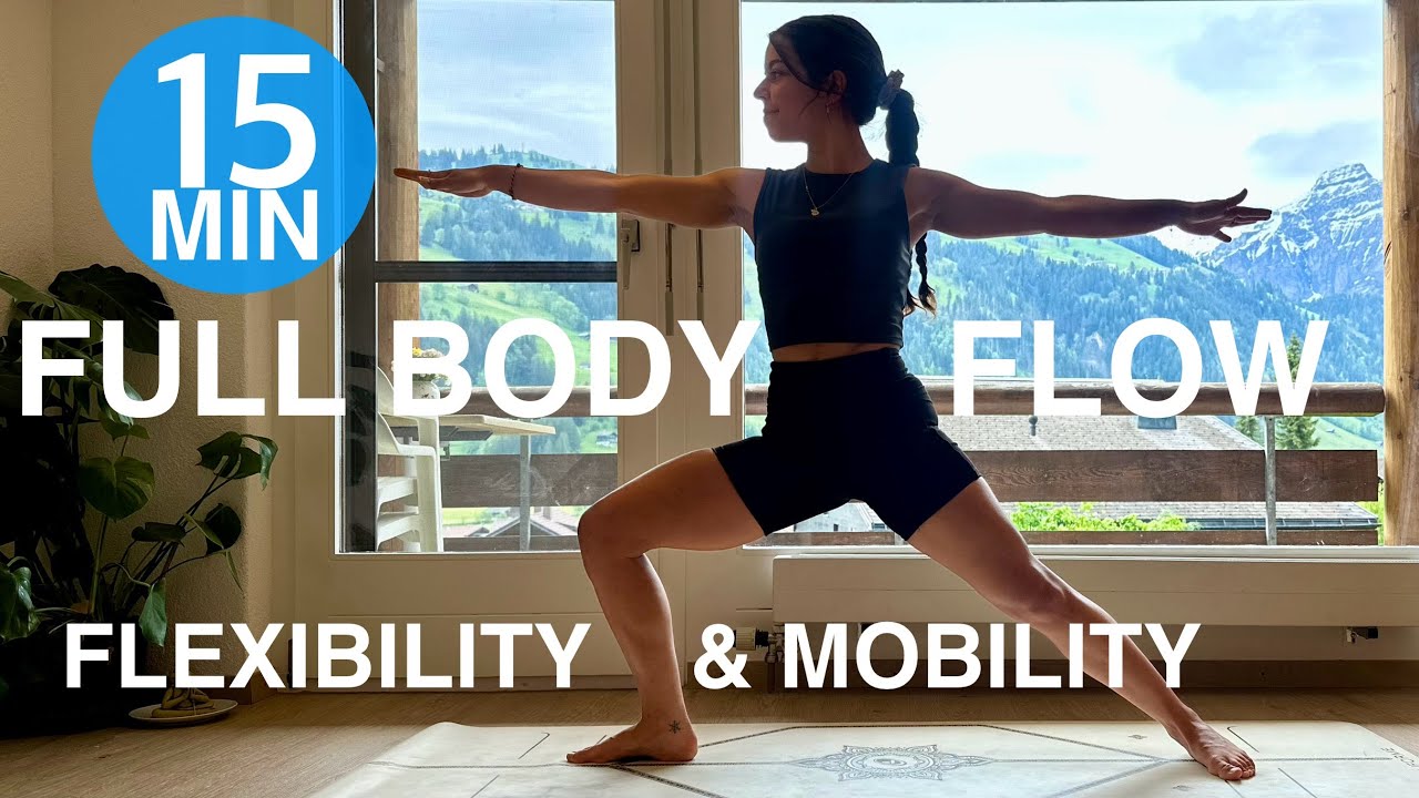 15 Minute Energising Full Body Vinyasa Yoga Flow | Flexibility & Mobility