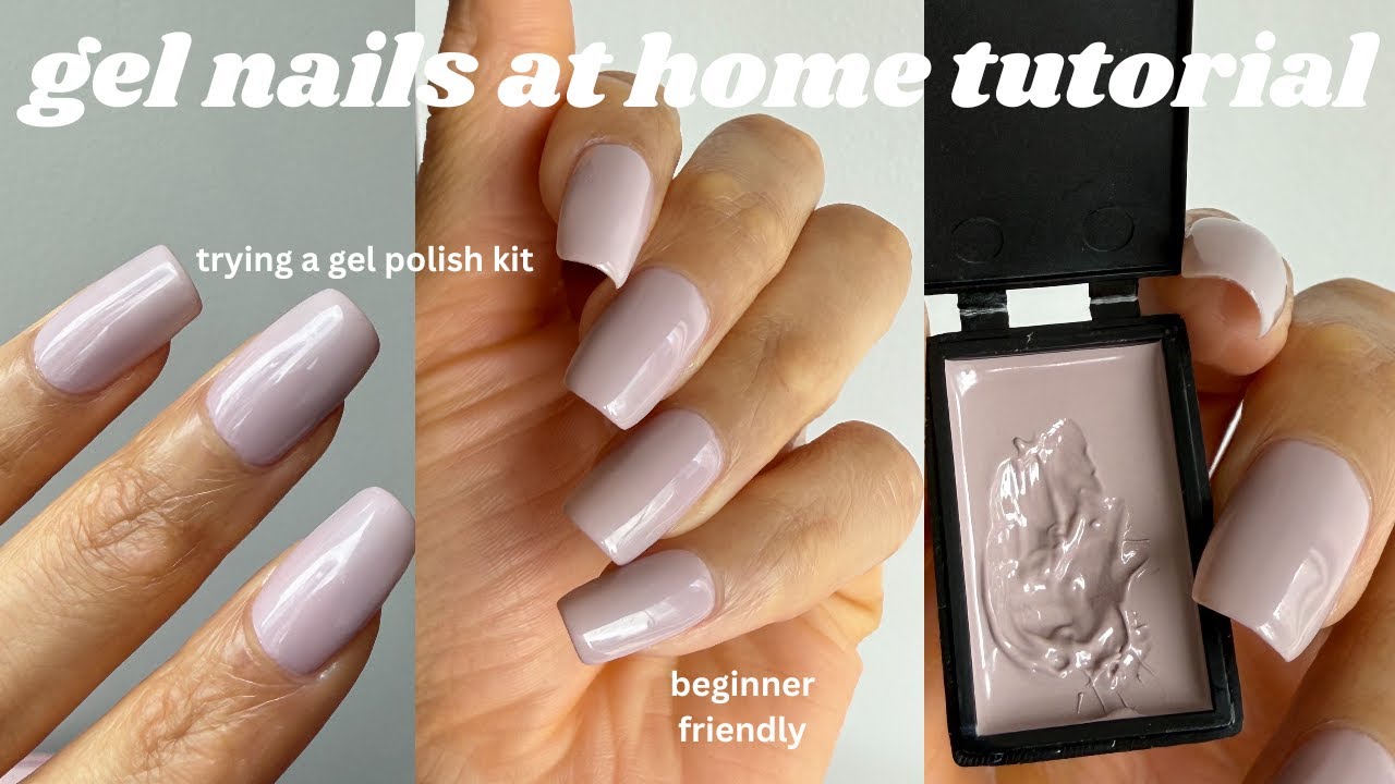 gel polish nail tutorial, step by step how to do gel polish nails at home for beginners