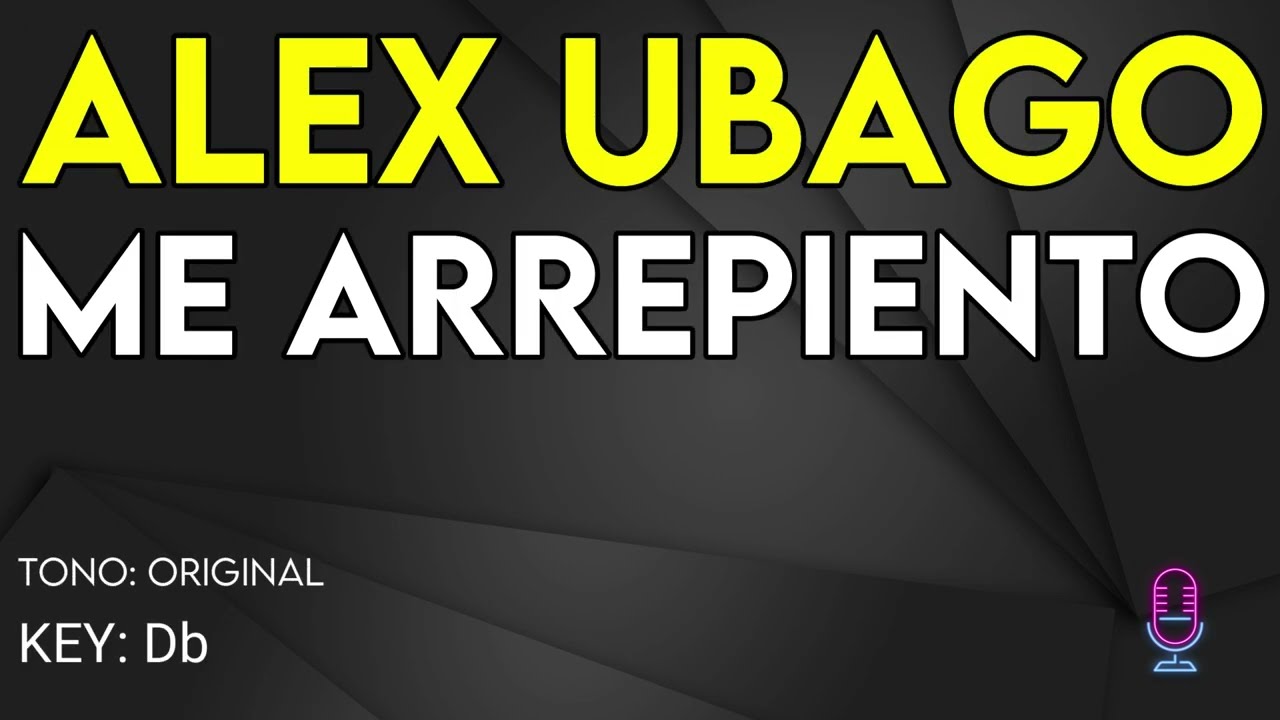 Alex Ubago - Me Arrepiento - Karaoke Instrumental