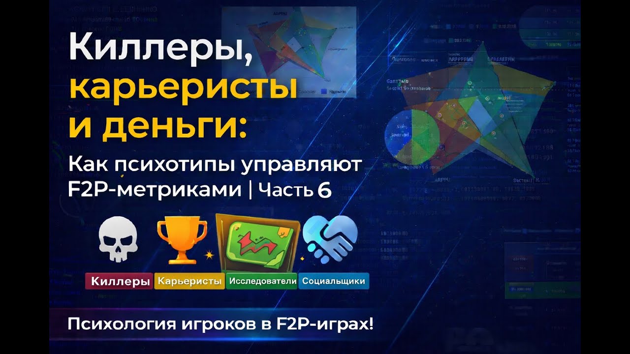 Гейм-дизайн и Продюсирование | Карьеристы и деньги: как психотипы управляют F2P-метриками | Часть 6