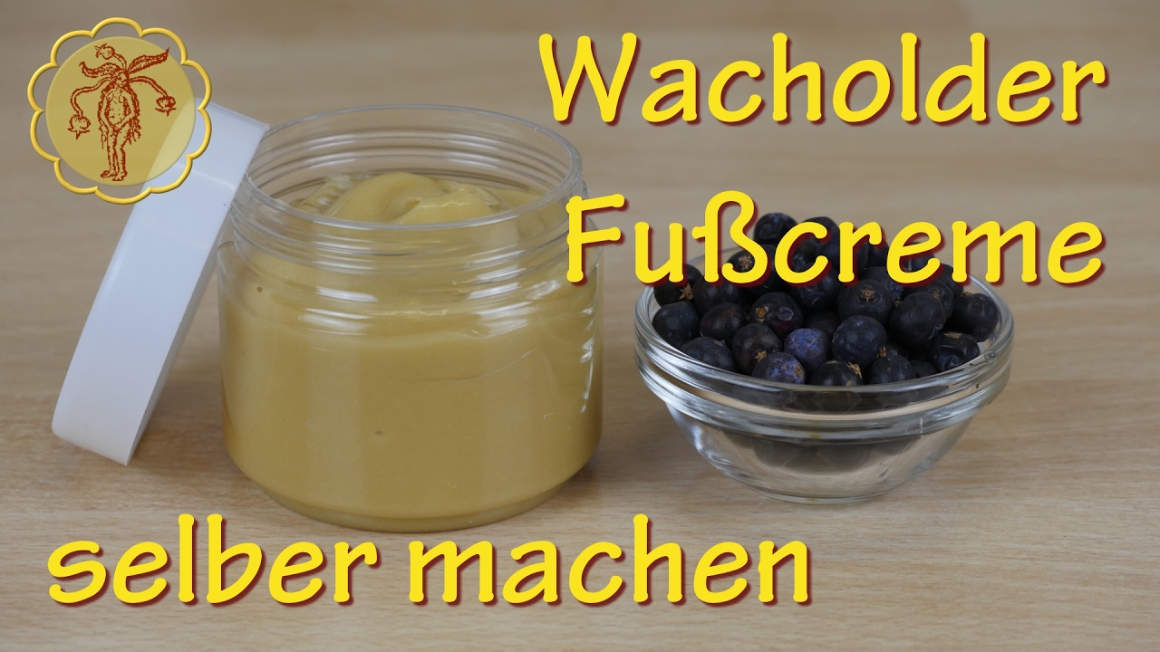 Wacholder-Fu&szlig;creme selber machen - gegen kalte F&uuml;&szlig;e und Muskelverspannungen