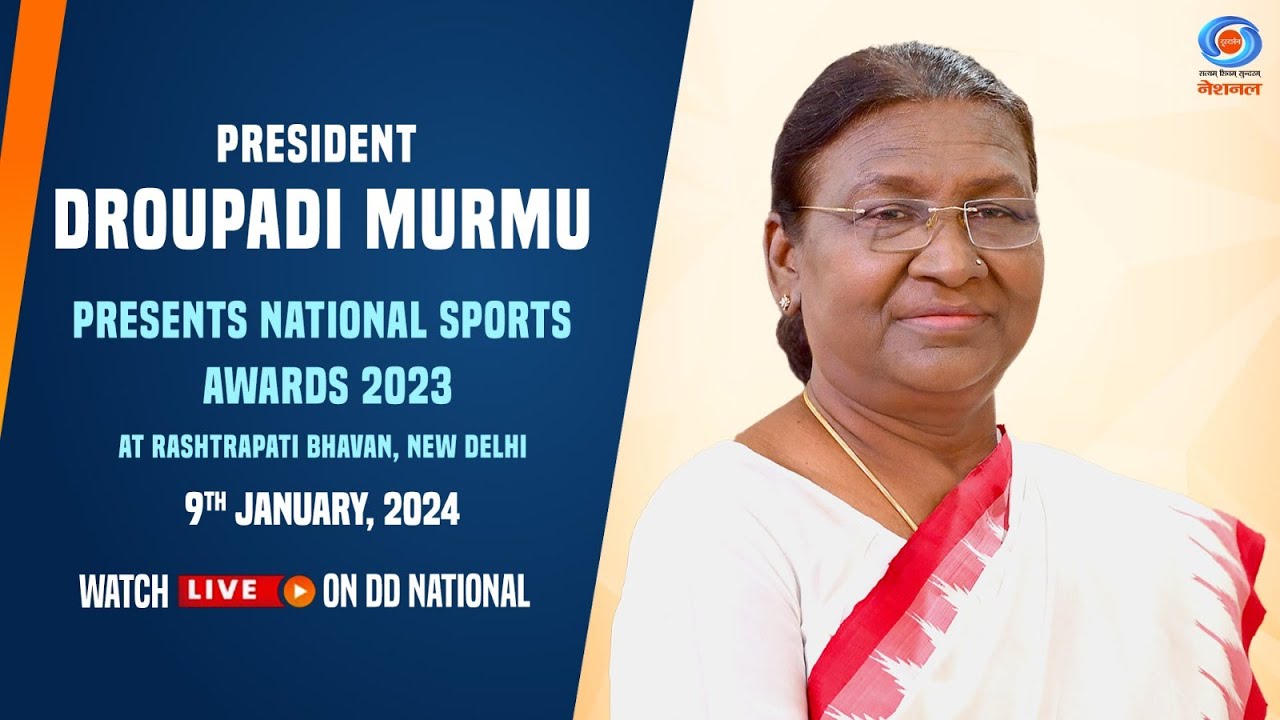 President Droupadi Murmu presents National Sports Awards 2023 at Rashtrapati Bhavan, New Delhi