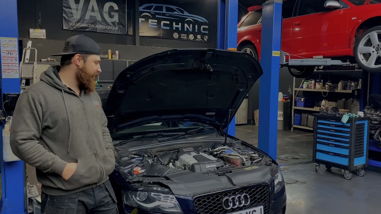 Audi S4 B8 3.0TFSI  engine removal for timing chain replacement