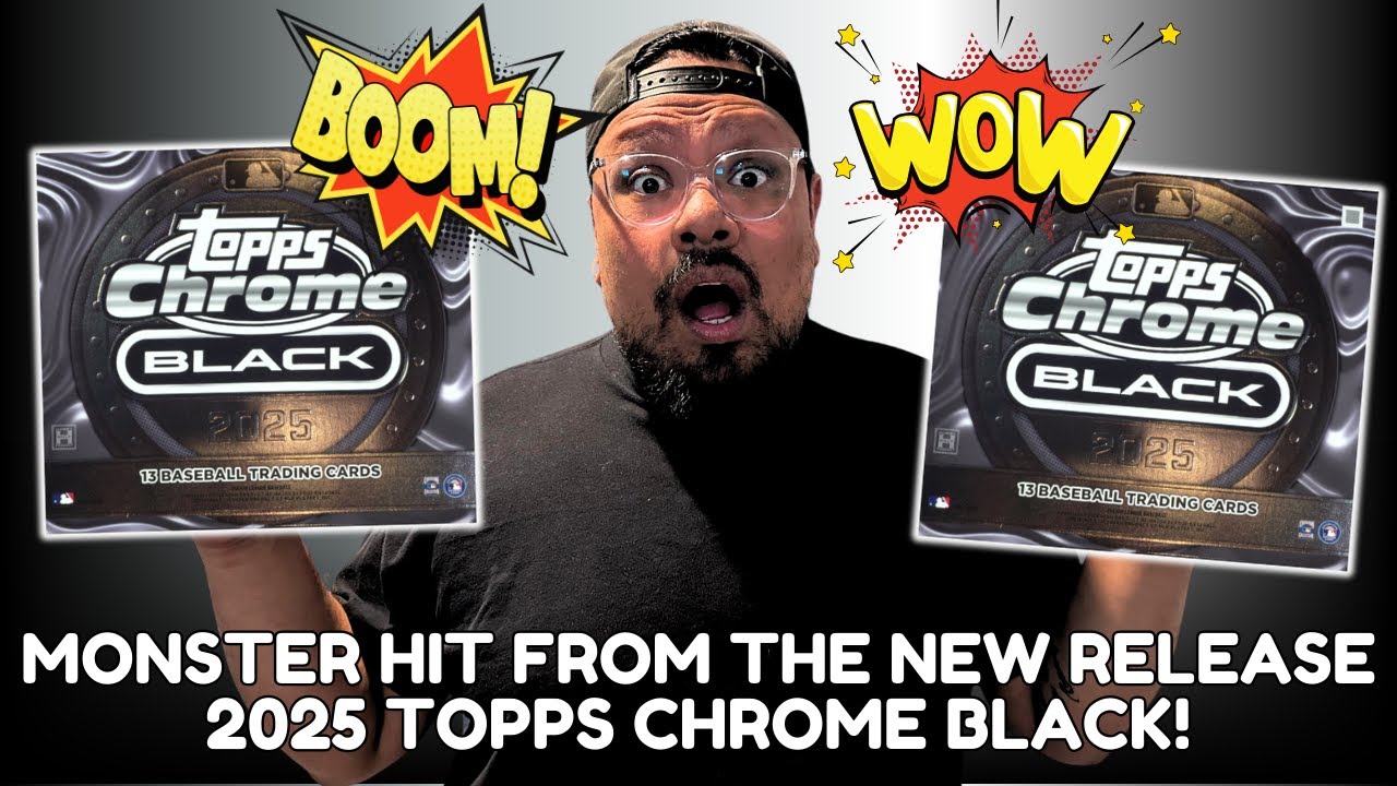 WE HIT A MONSTER ROOKIE AUTO IN THE NEW 2025 TOPPS CHROME BLACK HOBBY BOXES!!