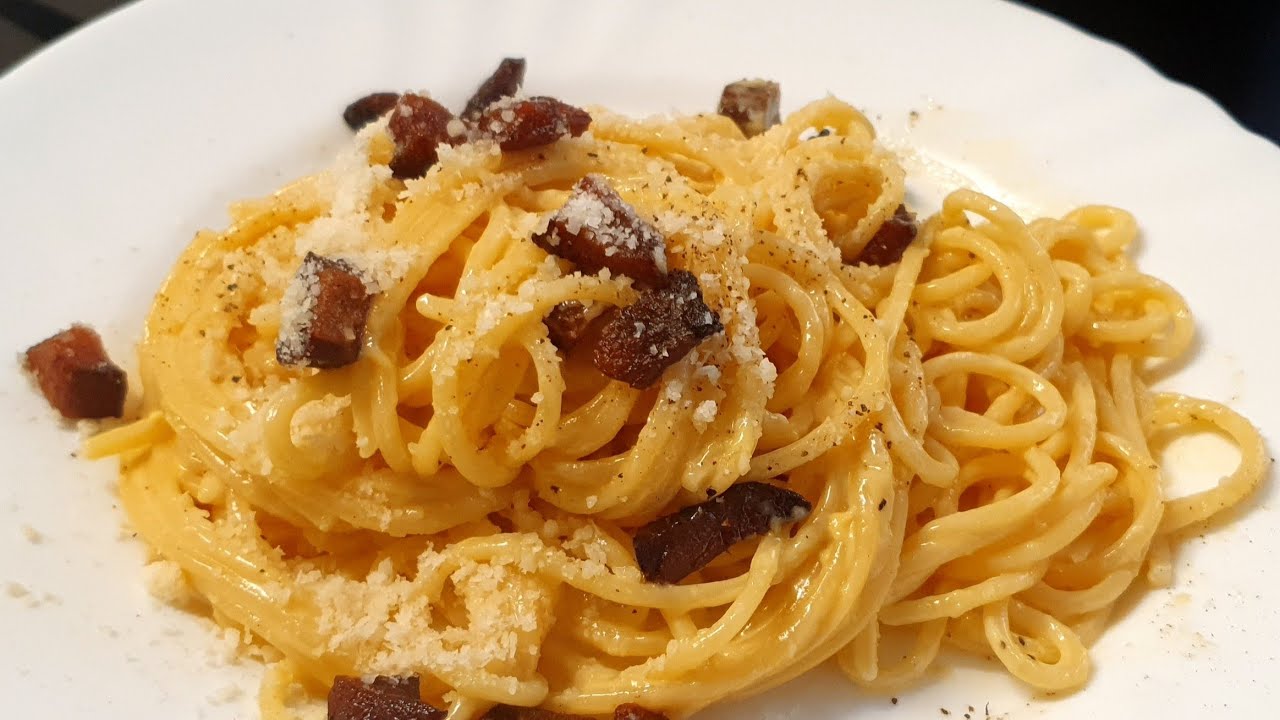 CARBONARA GOURMET CON UOVA PASTORIZZATE A 70 GRADI CON BIMBY TM6