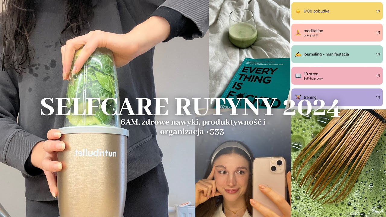 idealna poranna i wieczorna rutyna na 2024 ✨🍵🧘‍♀️🎀 | 6AM, zdrowe nawyki, produktywność i motywacja