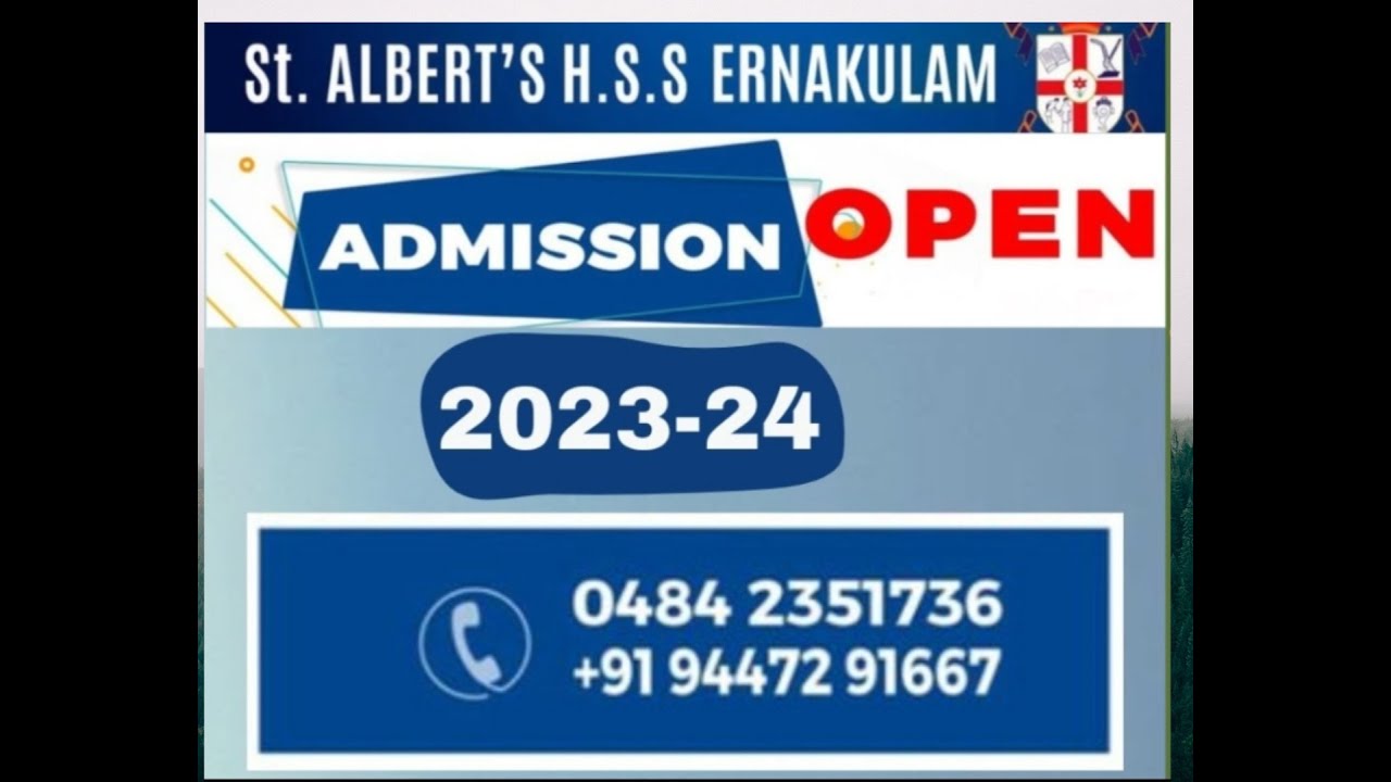 St Alberts HSS Ernakulam Admission contact 9447291667, 04842351736