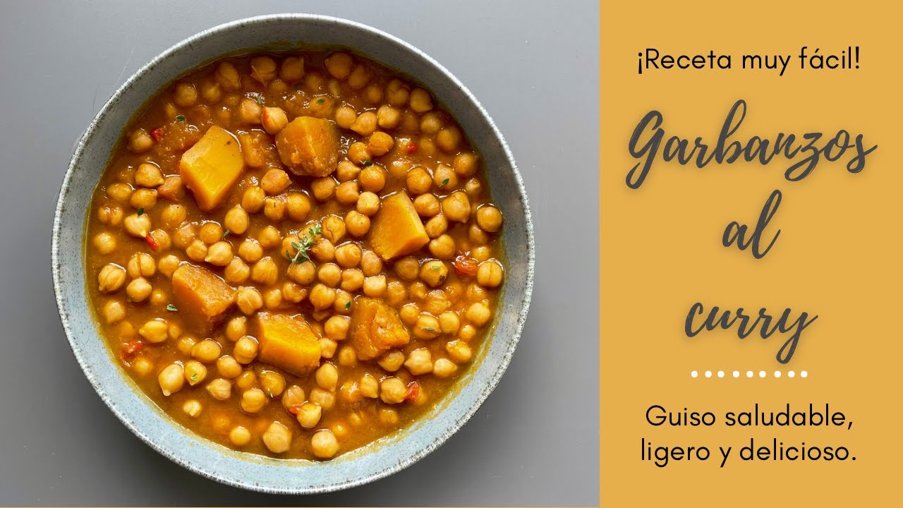 GARBANZOS AL CURRY EN OLLA LENTA o CROCKPOT🧡 Receta Sana y DELICIOSA🤤