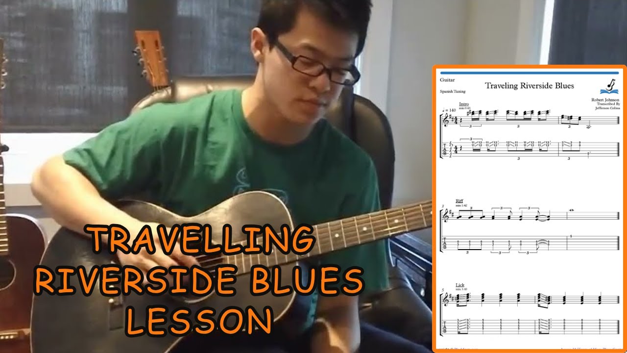 How to Play: Travelling Riverside Blues by Robert Johnson - Guitar Lesson (with Tabs/Tablature)