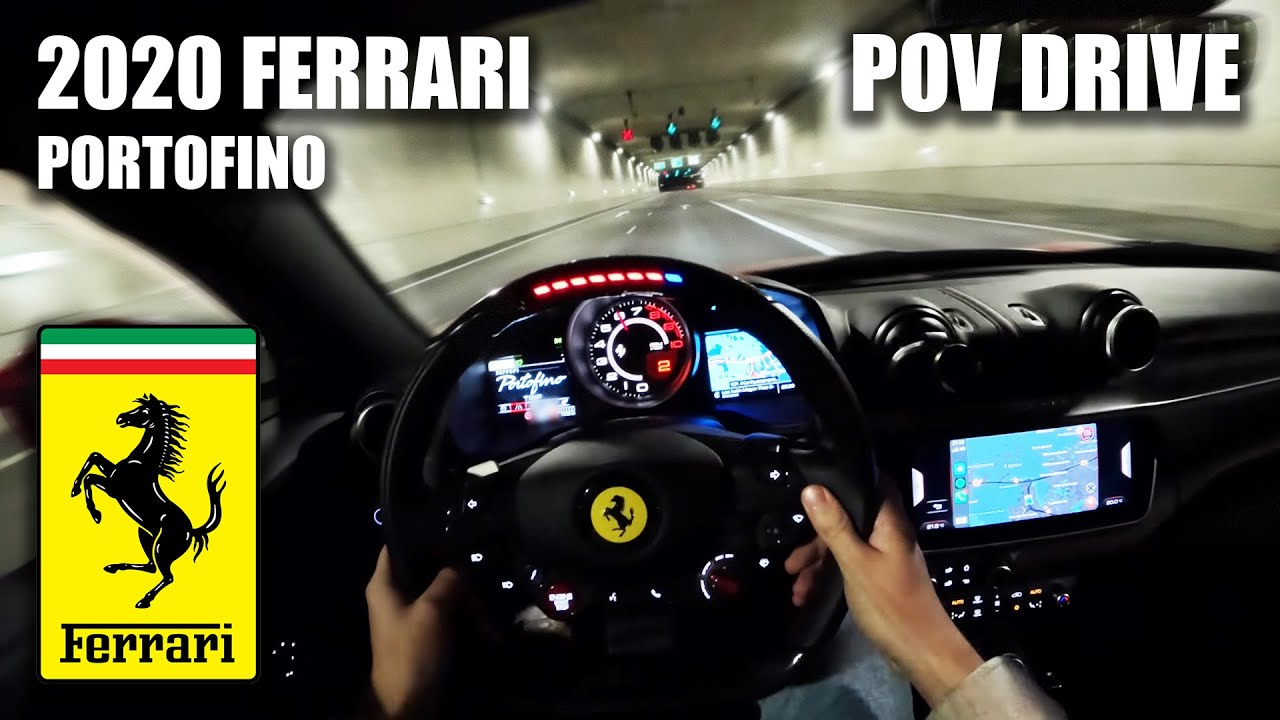 Ferrari Portofino POV Night Drive (TUNNEL RUN) | 4K